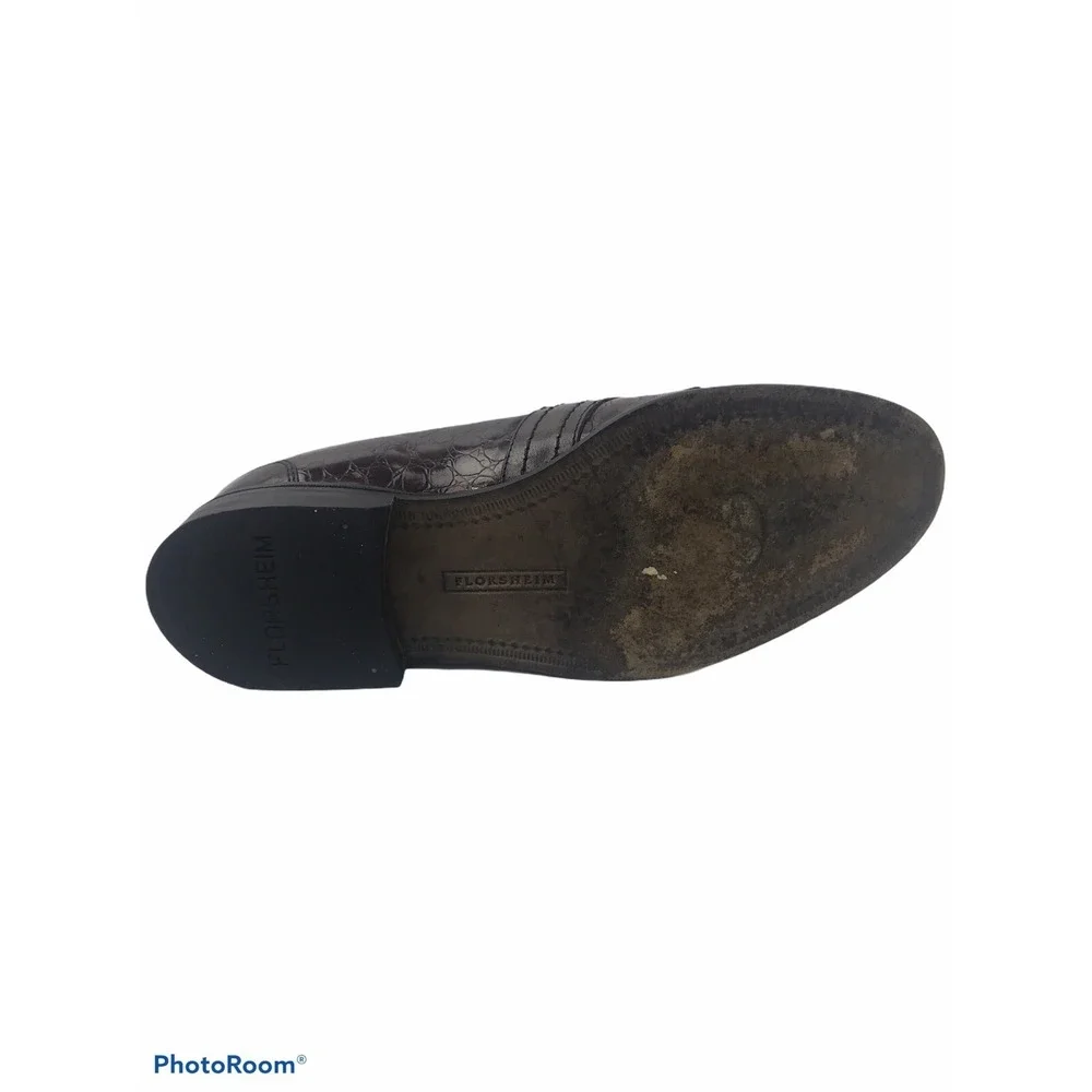 Florsheim Mens 9D Brown‎ Leather Tassle And Fringe Loafer